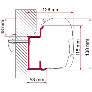 Fiamma Adapter Eura Mobil Karmann 350