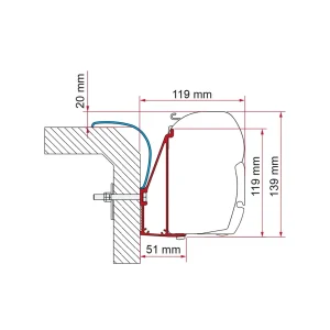 Fiamma Adapter Rapido 350 Serie 6