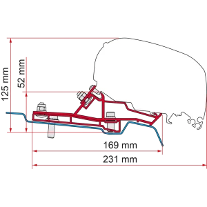 Fiamma Adapter Ford Transit Van H2L2 290cm